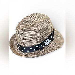 Disney Parks Jack Skellington Fedora Straw Hat Nightmare Before Christmas Ribbon